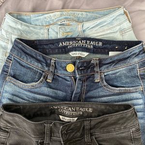 3 pair American Eagle Jeans, Size 2